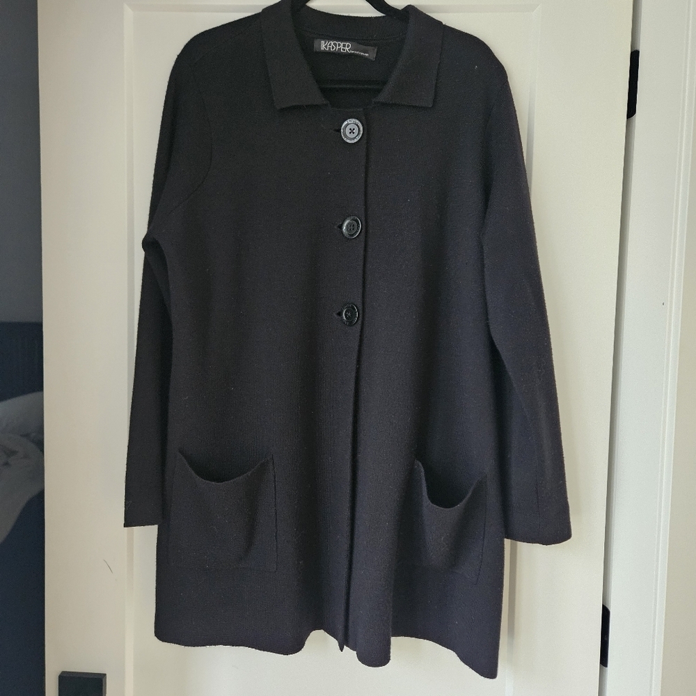 Kasper Women's Black Cardigan Sweater